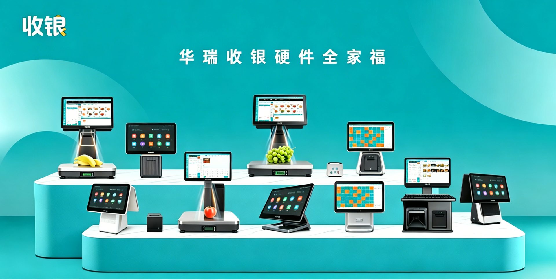 华瑞收银硬件全家福 — 全系列收银设备一站式采购